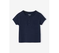 Baby Henley-Shirt aus Bio-Baumwolle, personalisierbar blau Gr. 71 von vertbaudet
