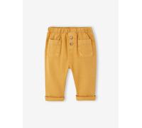 Baby Hose mit Dehnbund & Zierknöpfen karamell Gr. 92/98 von vertbaudet