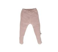 HANS NATUR Baby Hose mit Füßchen Bio-Baumwolle Strick rose Gr.62/68