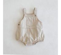 Baby Jeans Latzhose, unisex lässiger Latzhosen-Romper für Kleinkinder, cooler Jumpsuit geeignet für Frühling, Sommer, Herbst