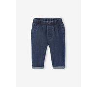 Baby Jeans mit Dehnbund BASIC, Bundweite verstellbar dunkelblau Gr. 68 von Vertbaudet
