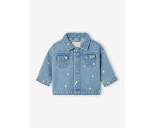 Baby Jeansjacke mit Gänseblümchen-Stickerei blau Gr. 86 von vertbaudet