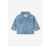 Baby Jeansjacke mit Gänseblümchen-Stickerei blau Gr. 92/98 von vertbaudet