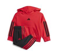 adidas Unisex Baby ESSENTIALS HOODED JOGGER, Pure Ruby/Black/Black, 9-12 Months