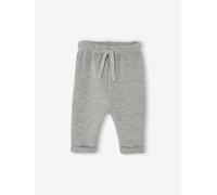 Baby Jungen Hose mit Umschlag, Dehnbund grau Gr. 62 von Vertbaudet