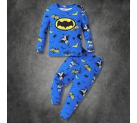 Baby Jungen modisches Cartoon Fledermaus Muster Strick Rundhals Langarm Top & Hose Pyjama Set