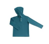 Leela Cotton Baby und Kinder Shirt mit Kapuze Piqué Tanne Gr.74/80