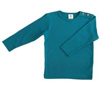 Leela Cotton Baby und Kinder Langarmshirt ozeanblau Gr.86/92