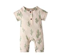 Baby Kleidung Jungen Neugeborene Baumwolle Outfits Play Jumpsuit Kleinkinderkleidung Kurzarm Strampler Cartoon Bedruckte Pyjamas Mädchen schlafen Jungen Personalisiert Geburt