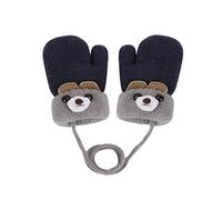 Baby Kleinkind Winter Handschuhe Fäustlinge auf Schnur Niedlicher Warm Baby Fäustel mit Plüsch Winter Weich Doppelt Strickhandschuh Kinder Schnee Handschuhe für Baby Mädchen Jungen 0-3 Jahre Geschenk