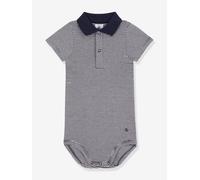 Baby Kurzarm-Body mit Polokragen PETIT BATEAU blau Gr. 68
