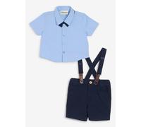 Baby Kurzarmhemd, Bermuda, Hosenträger und Fliege (4-tlg.Set) 68