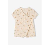 Baby Kurzoverall aus Bio-Baumwolle, personalisierbar wollweiß Gr. 86 von vertbaudet