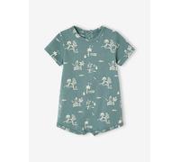 Baby Kurzoverall aus Jersey BASIC pfauenblau Gr. 74 von vertbaudet