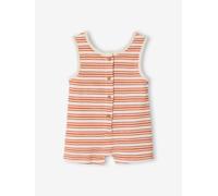 Baby Kurzoverall mit Streifen, Frottee wollweiß Gr. 92/98 von vertbaudet