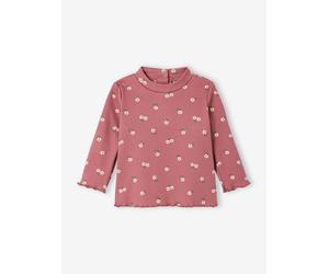 Baby Langarmshirt mit Blumenmuster altrosa Gr. 86 von Vertbaudet