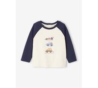 Baby Langarmshirt mit Print aus Bio-Baumwolle blau Gr. 71 von Vertbaudet