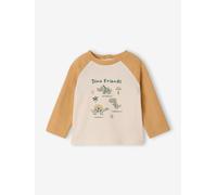Baby Langarmshirt mit Print aus Bio-Baumwolle curry Gr. 62 von Vertbaudet