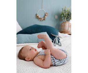 Baby Latzhose, Retro-Chic blau Gr. 80 von vertbaudet