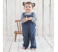 Baby-Latzhose Unisex 'OrganicEra' aus Bio-Baumwolle Indigo Melange (Blau) 18-24M