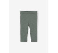 Baby Leggings aus Rippjersey Bio-Baumwolle BASIC grün Gr. 80 von Vertbaudet