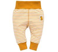 Baby Leggings Sweathose Streifen Papagei Motiv elastischer Bund Unisex Kinderhose Schlupfhose Jungen Mädchen Gestreift - Currygelb - 74