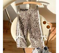 Baby Mädchen 0-3 Jahre Leoparden-Muster Sporthose, Lässig, geeignet für den Outdoor-Gebrauch, Frühling/Sommer/Ganzjährig