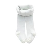 Baby Mädchen Jungen Thermo Strumpfhose Kinderstrumpfhose Warme Strümpfe Leggings Winter Fleece Gefütterte Strumpfhosen Ballettstrumpfhose Winter Warm Leggings Fleece Lined Thermal (White, 6-8 Years)