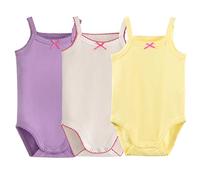 Baby Mädchen Spaghettiträger Bodysuit Ärmellos Baby Tank Top Baumwoll-Baby-Einteiler Packung Sommer-Baby-Kleidung Outfit, 2-3T