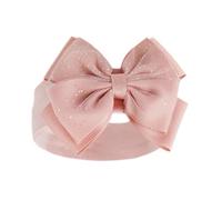 Baby Mädchen Stirnband Glitzer Schleife Haarband Soft Touch Spanish Style Rose Neugeborene - 12 Monate