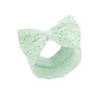 Baby Mädchen Stirnband Glitzer Schleife perforiert Haarband Soft Touch Spanish Style Mint Neugeborene - 12 Monate