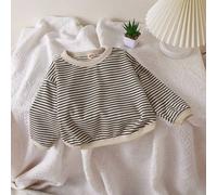 Baby Mädchen Sweatshirt mit Streifen Muster,