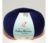 Baby Merino Extrafine Art'is Yarn 100% Wolle | Mulesing-frei & Superwash (50g / 200m) (333 dunkelviolett)