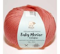 Baby Merino Extrafine Art'is Yarn 100% Wolle | Mulesing-frei & Superwash (50g / 200m) (471 altrosa)