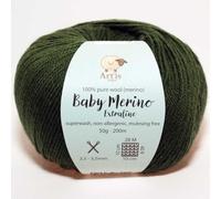 Baby Merino Extrafine Art'is Yarn 100% Wolle | Mulesing-frei & Superwash (50g / 200m) (6 moosgrün)