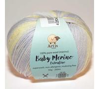 Baby Merino Extrafine Art'is Yarn 100% Wolle | Mulesing-frei & Superwash (50g / 200m) (850 flieder Farbverlauf)