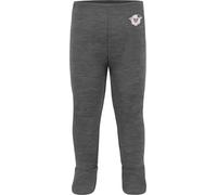 Baby Merino Hose Strampelhose mit Fuß Leggings mit Füßen Lange Unterhose Babyhose Thermounterhose aus 100% Bio-Merinowolle für Junge und Mädchen - Oeko-Tex Standard 100 Farbe Anthrazit Größe 56