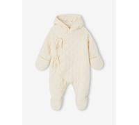 Baby Winter-Overall aus Musselin mit Recycling-Polyester wollweiß Gr. 74 von vertbaudet