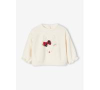 Baby Plüsch-Sweatshirt, Rentier wollweiß Gr. 80 von Vertbaudet