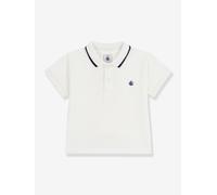 Baby Polohemd mit kurzen Ärmeln aus Baumwolle PETIT BATEAU weiß Gr. 92/98