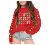 Baby Pullover 68, Sweatshirt Mädchen Hochwertige Weich Warm Weihnachtspullover Pullover Weihnachten ohne Kapuze Weihnachtspulli Sweatshirt Mädchen Strickpullover Langarmshirt