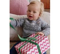 Baby Pullover mit Norwegermuster Capsule für Weihnachten grau Gr. 80 von vertbaudet