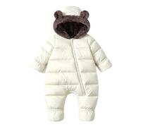 Baby Schneeanzug Winter Falthandschuhe Booties Kapuzen Fleece Overall 12-18 Monate