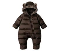 Baby Schneeanzug Winter Falthandschuhe Booties Kapuzen Fleece Overall 6-9 Monate