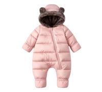 Baby Schneeanzug Winter Falthandschuhe Booties Kapuzen Fleece Overall 9-12 Monate