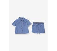 Baby-Set aus Jeanshemd & Shorts Levi's Kids jeansblau Gr. 92/98 von Levis Kid's