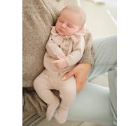 Baby-Set aus Merinowolle & Kaschmir, Strickjacke & Leggings ENVIE DE FRAISE, personalisierbar blush Gr. 62
