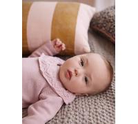 Baby-Set aus Strick-Einteiler mit Bubikragen & Strumpfhose malve Gr. 80 von vertbaudet