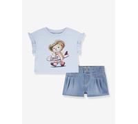 Baby-Set aus T-Shirt & Shorts mit Western-Bär Levi's Kids himmelblau Gr. 86 von Levis Kid's