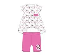 Baby- Set: "Minnie Mouse im Blumenfeld " Kleid & kurze Hose | Größen 62-86 pink,62